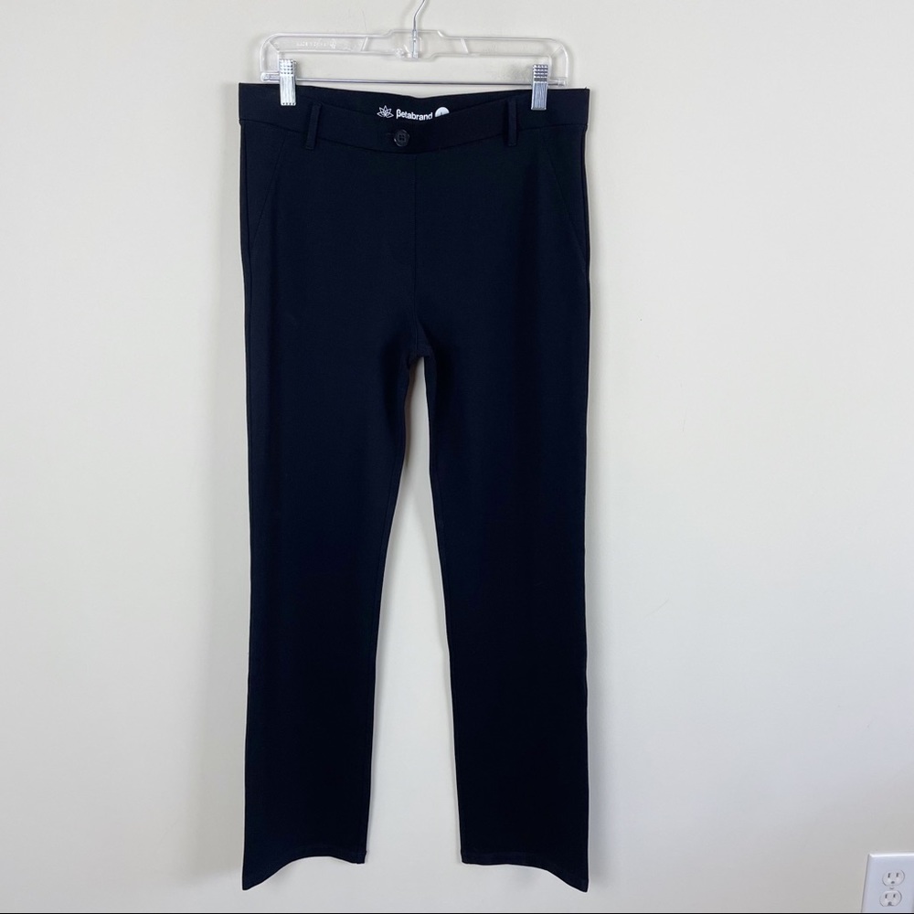 BetaBrand Straight Leg Classic Dress Pant Yoga Pant Black